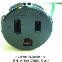 エスコ AC125V/15A プラグ変換アダプター(アース付) EA940BA-1 1セット(10個)（直送品）