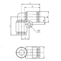エスコ 12mm エルボユニオン(2個) EA140HK-12 1セット(20個:2個×10袋)（直送品）