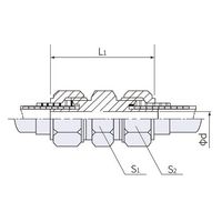 エスコ 10x10mm ユニオン(ストレート/黄銅製) EA425LC-10 1セット(15個)（直送品）