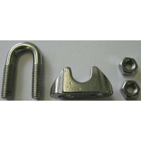 エスコ 6mm ワイヤーロープクリップ(ステンレス製) EA638RZ-6 1セット(30個)（直送品）