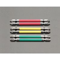 エスコ #3x200mm カラービット(マグネット付) EA813AA-34 1セット(15本)（直送品）