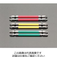 エスコ #2x150mm カラービット(マグネット付/2本組) EA813AA-23 1セット(10パック)（直送品）