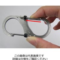 エスコ 68x30mm Sカンスナップフック(ロック付/ブラック) EA638AD-161 1セット(10個)（直送品）