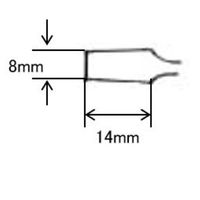 エスコ 8.0x120mm ピンセット(フラット) EA595GC-10 1セット(30本)（直送品）