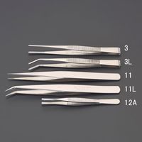 エスコ 0.5x150mm ピンセット EA595GC-11 1セット(30本)（直送品）