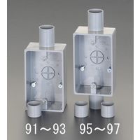 エスコ φ28mm 露出ボックス(VE管用/1方向)ベージュ EA940CS-83 1セット(10個)（直送品）