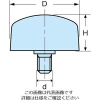 エスコ M8x12mm/40mm 雌ねじプラスチックノブ EA948BX-101 1セット(15個)（直送品）