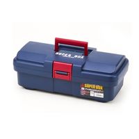 エスコ 385x202x140mm 工具箱(中皿付/ブルー) EA505AD-1 1セット(4個)（直送品）