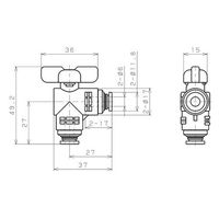エスコ 6mm ボールバルブ EA425TP-6 1セット(3個)（直送品）