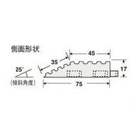 エスコ 75x300mm 中ふち(雌/灰) EA997RX-24 1セット(15個)（直送品）