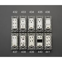 エスコ 125V/15A 埋込コンセント(1口/接地付)[絶縁枠] EA940CD-434 1セット(10個)（直送品）