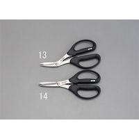 エスコ 189mm 万能はさみ(ステンレス製) EA540B-14 1セット(4本:1本×4個)（直送品）