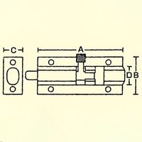 エスコ 90mm 引抜きラッチ(アルミ製) EA951LR-2 1セット(10個)（直送品）