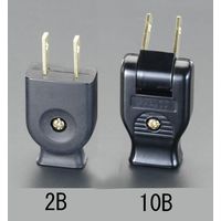 エスコ AC125V/15A 平型プラグ(黒) EA940C-2B 1セット(50個)（直送品）