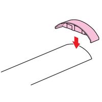 エスコ 54mm ワゴンモールエンド(ベージュ) EA947HM-33E 1セット(50個)（直送品）