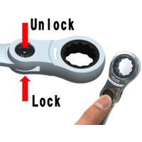 エスコ 17mm コンビネーションレンチ(マルチアングル・ラチェット式) EA614DC-17 1セット(4本)（直送品）