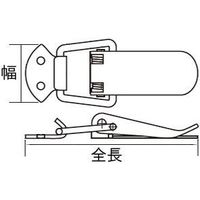 エスコ 52x41mm パッチン(ステンレス製) EA951BR-101 1セット(10個)（直送品）