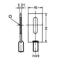 エスコ 50mm 立バンド用取付足 (ステンレス製) EA440AL-250 1セット(10個)（直送品）