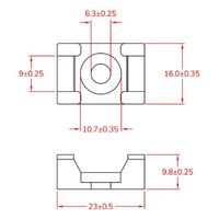 エスコ 23x16x9.8mm 結束バンド用ベース(100個) EA475AY-12 1セット(1000個:100個×10袋)（直送品）