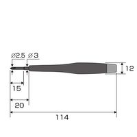 エスコ Y型/2.1x114mm ドライバー(精密用) EA552EG-12 1セット(10本)（直送品）