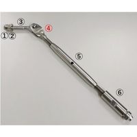 エスコ M8x 35mm 止め金具(左・雄ねじ/ステンレス製) EA638RT-32 1セット(4個)（直送品）