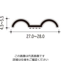 ハイロジック 植毛加工ピンチブロック 2000 茶 #33-B 1本（直送品）