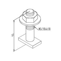 エスコ 大便器フランジ用取付金具 EA472BA-121 1セット(20個:2個×10セット)（直送品）