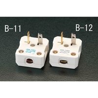 エスコ AC125V/20A L型プラグ(丸型ケーブル用) EA940B-11 1セット(15個)（直送品）