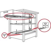 エスコ 500mm 引出しレール(底付用) EA951LK-15 1セット(4セット)（直送品）