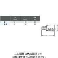 エスコ 1/4”DR/2.5x100mm [INHEX]ソケット EA618AT-102H 1セット(10個)（直送品）