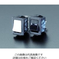 エスコ 125V/12A ロッカースイッチ(黒) EA940DH-8 1セット(40個)（直送品）