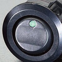 エスコ 125V/10A LEDランプロッカースイッチ(緑) EA940DH-25 1セット(15個)（直送品）