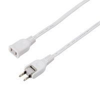 エスコ AC125V/15Ax0.5m 延長コード(白) EA815GM-57A 1セット(10個)（直送品）