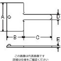 エスコ 25.0x15x25mm コードクリップ(粘着付/10個) EA947FA-32 1セット(150個:10個×15袋)（直送品）