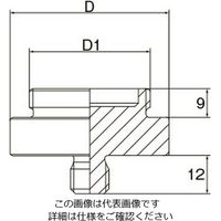 エスコ M38 スクリュージャッキ用センタリングプレート EA637EP-6 1セット(2個)（直送品）