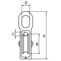 エスコ 40mm/1車 ナイロンプーリー EA987HK-15 1セット(10個)（直送品）