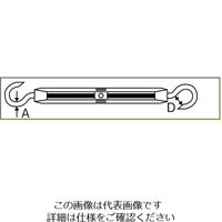 エスコ 1/2” ターンバックル(スチール製/フック&フック) EA638KN-12 1セット(15個)（直送品）