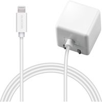 iPhone 充電器 ライトニング ケーブル一体 1.0A出力 1m ホワイト MPA-ACL01WH エレコム 1個（直送品）