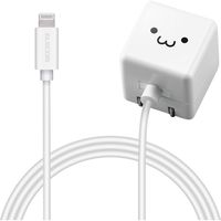 iPhone 充電器 ライトニング ケーブル一体 1.0A出力 1m ホワイトフェイス MPA-ACL01WF エレコム 1個（直送品）