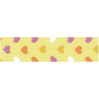 KAWAGUCHI ヌノデコテープ 1.5cm×1.2m きいろカラフルハート 11-854 1セット(3個)（直送品）