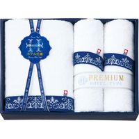 【ギフト包装】　プレミアムホレルタイプ　今治　プレミアムホテル仕様　大判バス・フェイスタオルセット　21-2823-052　1個（直送品）