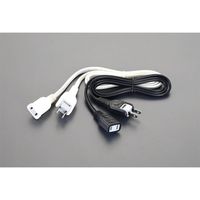 エスコ AC125V/15Ax 3m 延長コード(白) EA815GM-15 1セット(10個)（直送品）