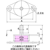 倉敷化工 防振ゴム KR133S 1セット(4個:2個×2セット)（直送品）