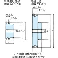 椿本チエイン RS50 スプロケット 2Bタイプ RS50ー2B24TQ 1個（直送品）