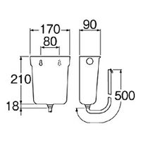 SANEI 水受容器 H790 1セット(2個)（直送品）
