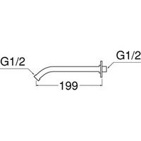 SANEI シャワーアーム S100ー63X 1セット(4個)（直送品）