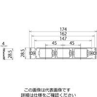 明工社 ML家具・機器用取付金具 3コ用 ML1523 1セット(100個)（直送品）