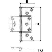 エスコ 89x34mm フラッシュ丁番(ステンレス製/2枚) EA951BS-89 1セット(20枚:2枚×10袋)（直送品）