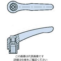 エスコ M5 雌ねじクランプレバー(シルバー) EA948CC-31 1セット(10個)（直送品）