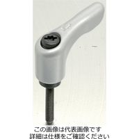 エスコ M3 雌ねじミニクランプレバー(シルバー) EA948CC-201 1セット(10個)（直送品）